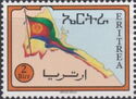 Eritrean map and flag