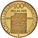 100,000 Lire (700th Anniversary - jubilee of 1300)