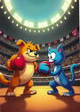 Blue Cat in Boxe Fighting