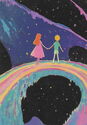 Girl and Boy in Rainbow