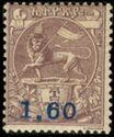 Lion from Juda, new value in overprint