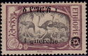 Common Ostrich (Struthio camelus) surcharged