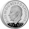 5 Pounds (The Coat of Arms of H.M. King Charles III - Silver Piedfort)