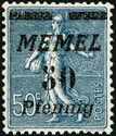 The Seederess, italic overprint Memel