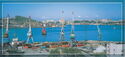 Vladivostok. Crane workers - a characteristic sign of a port city