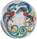 1 Dollar (Chinese Myths and Legends - Double Phoenix - Vivid Color)