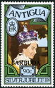 The Queen after Coronation - Overprinted