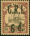 Surcharge on German Samoa stamp