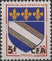 Troyes Coat of Arms surcharged