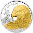 2 Dollars (Golden Eagle - Silver 1 Oz. Bullion gold plated proof numbered)
