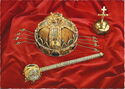 The Hungarian Crown (11-12th c.) - Sceptre (10-12th c.) - Globe (14th c.)