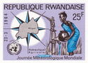 Map of Rwanda and Woman at Water Pump