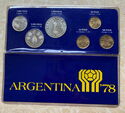 Various Pesos (Mint set 1977 - 11th World Championship Football 1978 Argentina)