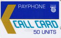 Payphone Call Card 50U (Embossed CN)