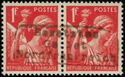 overprint on Type Iris - Paire surchargée