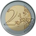 2 Euro (50th Anniver. - Accession of Grand Duke Jean)