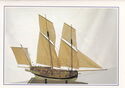 Model of the sailing ship "The Coureur"
