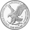 1 Dollar (1 Oz. Fine Silver - Walking Liberty - Type 2)