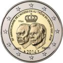 2 Euro (50th Anniver. - Accession of Grand Duke Jean)