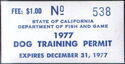 Dog Training Permit