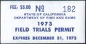 Field Trials Permit