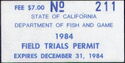 Field Trials Permit