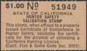 Hunter Safety Validation Stamp