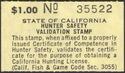 Hunter Safety Validation Stamp
