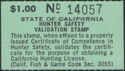 Hunter Safety Validation Stamp