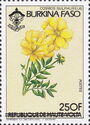 Cosmos sulphureus overprinted “BURKINA FASO”