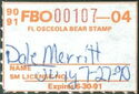 Osceola Bear Stamp