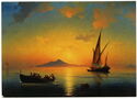 Ivan Aivazovsky (1817-1900). Sea view at sunset. Bay of Naples. 1841