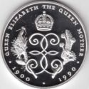 1 Crown (Queen Mother´s 90th Birthday)