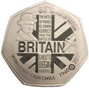 50 Pence (85th Anniversaire of the Battle of Britain - Winston Churchill)