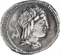1 Denarius (L. Julius Bursio - Asses Control mark)