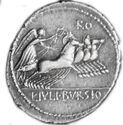 1 Denarius (L. Julius Bursio - Asses Control mark)