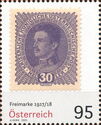 30 Heller Karl I stamp of 1917
