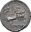 1 Denarius (L. Julius Bursio - Cupid Control mark)