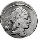 1 Denarius (L. Julius Bursio - Asses Control mark)