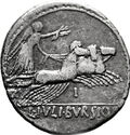 1 Denarius (L. Julius Bursio - Asses Control mark)