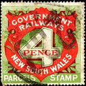 4d Parcel Stamp