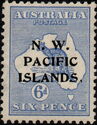 Kangaroo and Map - Overprinted