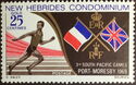 Relay Runner, French and British Flags