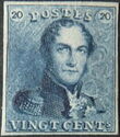 King Leopold I Type "Epaulettes" 20ct - Reprint