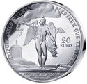 20 Euro (Benjamin Franklin and the winged Genius)