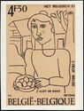 Woman with Eggs (1928) by Gustave De Smet (1877-1943)