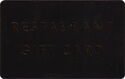 Restaurant black card gold writing