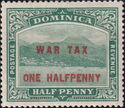Roseau overprinted - WAR TAX