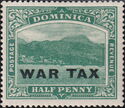 Roseau overprinted - WAR TAX