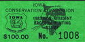 Iowa Conservation Commission seal, Raccoon (Procyon lotor)